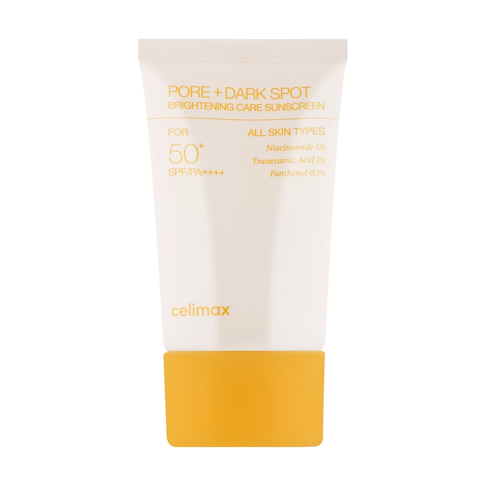 Освітлювальний сонцезахисний крем для звуження пор Celimax Pore + Dark Spot Brightening Care Sunscreen, SPF 50+ PA++++, для всіх типів шкіри, 50 мл